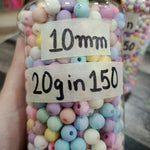 Matt pastel multicolor gumball beads