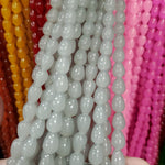 Drop shape glass bead strings