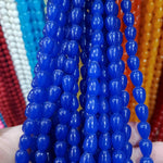Drop shape glass bead strings