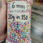 Matt pastel multicolor gumball beads
