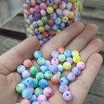 Marble effect acrylic beads