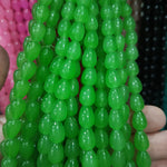 Drop shape glass bead strings
