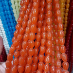 Drop shape glass bead strings