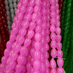 Drop shape glass bead strings