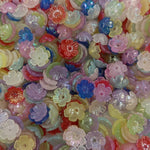Acrylic flower beads multicolor