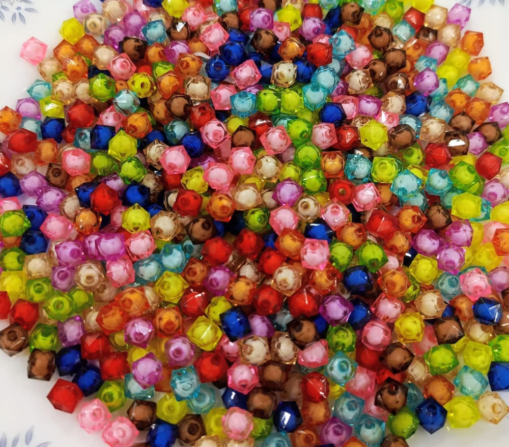 Bead-in-bead style acrylic beads