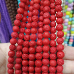Lava bead strings, Each string contains 45-48 beads
