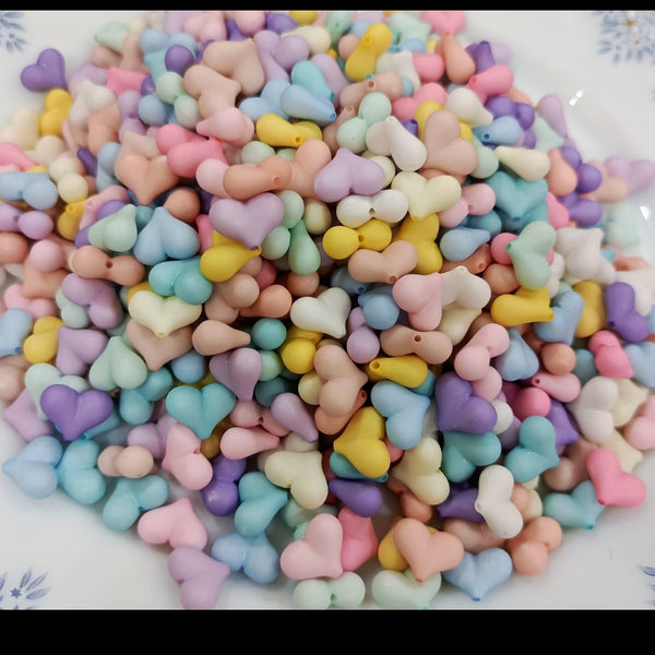 Matt pastel bead shapes