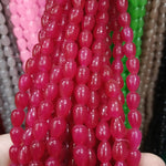 Drop shape glass bead strings