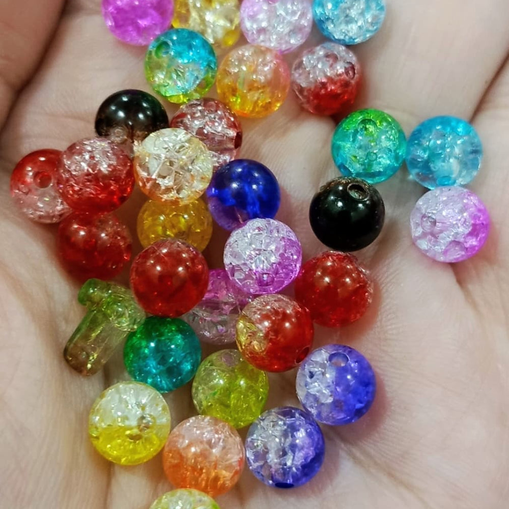 Acrylic cracked beads 8mm