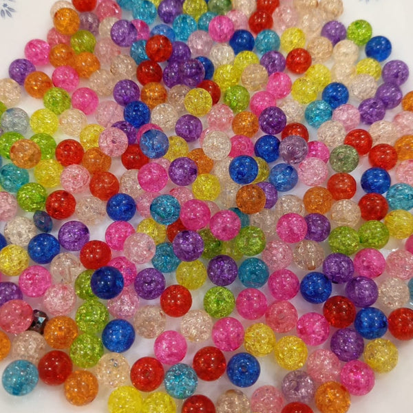 Acrylic cracked beads 10mm